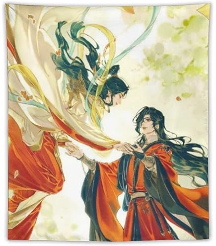 天官賜福　太子悦神図　掛け軸風B2半蔵タペストリー Amazon.co.jp: 天官賜福 掛け軸風 B2 半裁タペストリー 仙楽太子